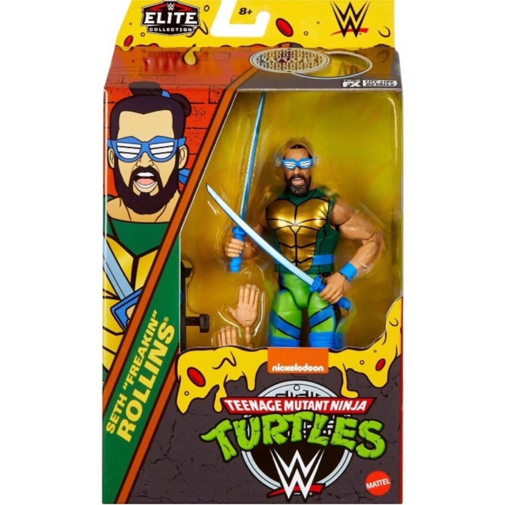WWE Elite Collection Seth Rollins Teenage Mutant Ninja Turtles Action Figure